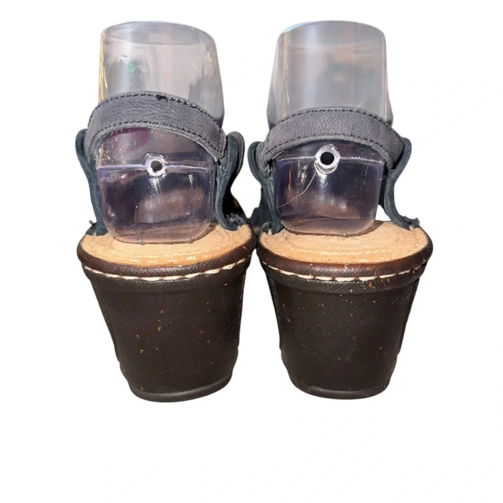 UGG Mayley Sandals braided crisscross wedge EUC $130‎ Size 7 S3146 charcoal gray